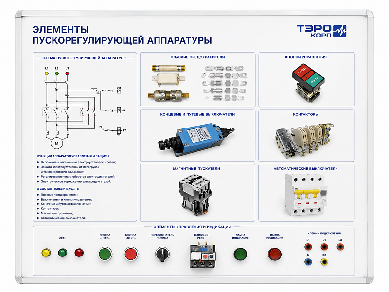Электрифицированный стенд «Элементы пускорегулирующей аппаратуры»