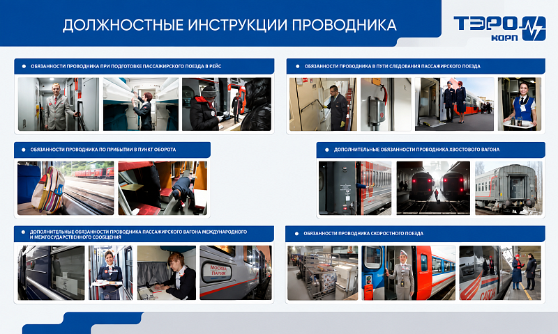 Интерактивный электрифицированный стенд «Должностные инструкции проводника» с сенсорным монитором, 700*900 мм